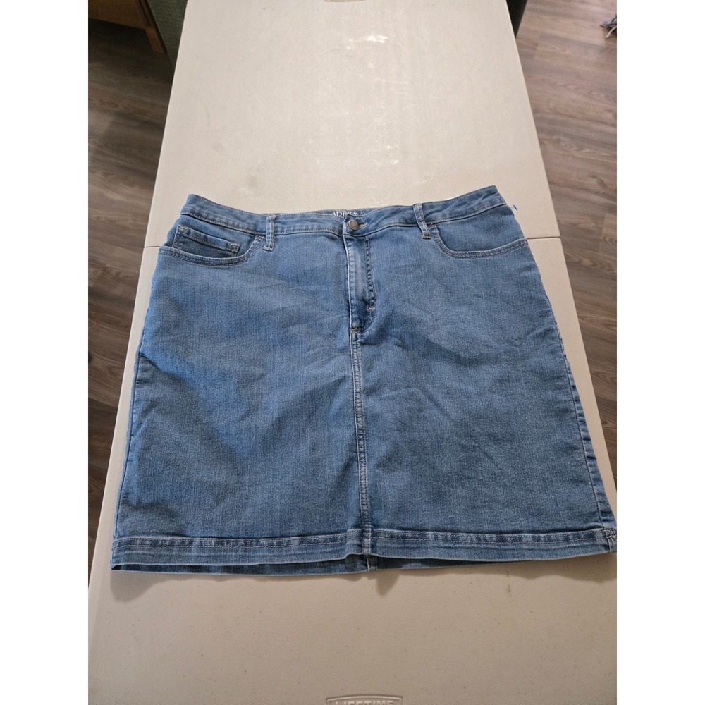Riders by Lee Womens Blue Denim Midi Skort Size 18M Medium Wash